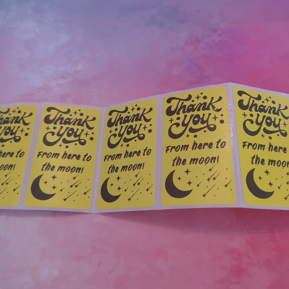 💙100 Moon- Shipping Labels Thermal Packaging Stickers 2.25"x1.25"💙